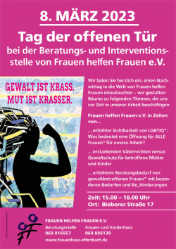 Flyer: Tag der offenen Tür - Frauenhaus Offenbach